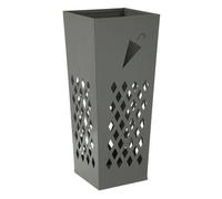 Porte-parapluie en métal gris 19x19x48 cm