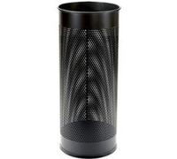 Porte-parapluie métal laqué perforé design, 28 litres noir Noir G