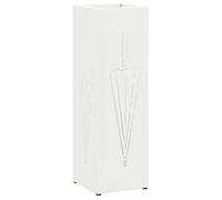 Porte-parapluie moderne - vidaXL - Blanc - Métal - 15,5 x 15,5 x 49 cm - Modèle 3 - Durable - Grand espace de stockage