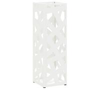 Porte-parapluie moderne - vidaXL - Blanc - Métal - 15,5 x 15,5 x 49 cm - Rangement chic - Usage intérieur - Durable
