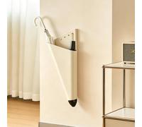 Porte-parapluie mural avec bande LED de 70 cm, gradation tactile 3 couleurs, chargement USB, pour porte d'entrée, étagère en métal