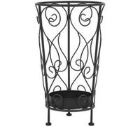 vidaXL Porte-parapluie Style vintage Métal 26 x 46 cm Noir