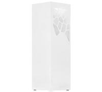 Porte-parapluies design pierres en acier revêtu par pulvérisation blanc avec bac d'égouttement 15,5 x 15,5 x 48,5 cm pour couloir, couloir, bureau, hôtel, entrée - Porte-parapluie pratique et