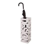 Porte parapluies en metal laque blanc, Dim : 16 x 16 x 48 cm --