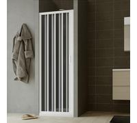 Idralite Porte douche à Soufflet en PVC 75 cm H 185 mod. Lys avec ouverture latérale