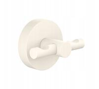 Porte-peignoir et porte-serviettes TESA MOON sans perçage, en métal blanc