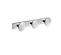 Porte-peignoir inox poli brillant 3 têtes Delabie