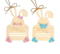 Porte-pièces en forme de lapin en bois - Cadeau d'argent de Pâques - pour chambre, salon, école, crèche