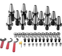 Porte-pince CAT40 Jeu de pinces ER 16/32, 35 pièces, SLN FMB ER16/32 Porte-outils APU Mandrins à pince en acier à ressort avec 10 goujons de traction et 3 clés, pour fraiseuses, perceuses à colonne et