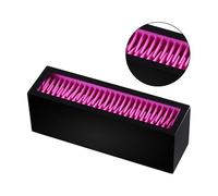 Porte-pinceaux de Maquillage Séchoir de Bureau Grand Format ABS TPE | Organisateur Compact pour Coiffeuse, Grosse Capacité, Nettoyage Facile, Noir et Rouge, Usage Professionnel