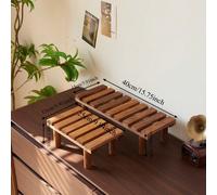 Porte-plante en bois massif à 1 niveau - Support de plante en bois naturel rétro pour plantes d'intérieur, succulentes et fleurs en pot - Petit support de fleurs de bureau convenant pour le salon, le