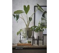 Porte-plante en métal noir H25