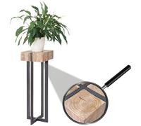 Porte-Plante, Tabouret / Table D'appoint Pour Plante Hwc-A15 Sapin Massif Rustique 100x32x32cm Multicolore