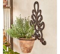 Porte-plantes Cecile marron vieilli H/L/P env. 33/24/18 cm