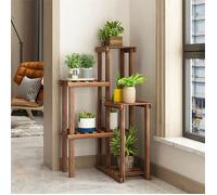 Porte Plantes en Bois - Étagère à Fleurs à 5 Niveaux - Support pour Pot de Fleur 61.5x65x101cm pour Jardin Balcon Terrasse