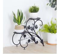 Porte Plantes en Fer - Support pour Pot de Fleur 45x21x42.5cm pour Salon Balcon Terrasse