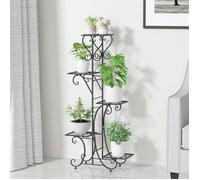 Porte Plantes en Métal Étagère Fleur à Fleurs Escalier Support pour Pot de Fleur 107x57x22cm pour Jardin Balcon Terrasse