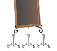 Porte-plateaux décoratifs, assiette à la pour afficher - Ensemble de 4 supports d'affichage de chevalet métallique | Décor d'art de table de 5 pouces, décoration de la maison, décoration de chevalet d