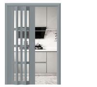 Porte pliante accordéon en PVC avec rail en alliage, porte coulissante d'intérieur pour balcon, cuisine et cave, 76x80 in / 193 x 203,2 cm, design peu encombrant