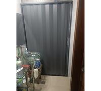 Porte pliante de salle de bain, porte accordéon verrouillable, hauteur, alliage d'aluminium, porte accordéon pour buanderie et chambre à coucher.