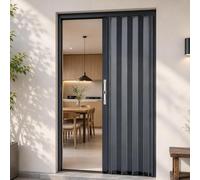 Porte Pliante En Accordéon, Portes Coulissantes En Alliage D'aluminium | Personnalisation Large Et Haute, For Cuisine, Chambre À Coucher, Salle De Bain, Placard.(LEFT_100X200CM)