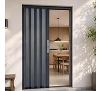Porte Pliante En Accordéon, Portes Coulissantes En Alliage D'aluminium | Personnalisation Large Et Haute, For Cuisine, Chambre À Coucher, Salle De Bain, Placard.(RIGHT_75X205CM)