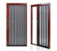 Porte pliante en accordéon rétractable avec écran en maille, sans perçage, serrure de sécurité, séparateur de pièce pour porte, 68,6 x 203,2 cm