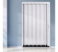 Porte Pliante En Alliage D'aluminium, Porte Accordéon Coulissante | Avec Serrure e Sécurité, For Couloir De Cuisine, Chambre À Coucher, Garde-manger(RIGHT_125X185CM)