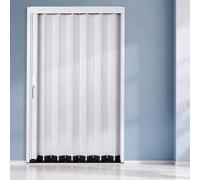 Porte Pliante En Alliage D'aluminium, Porte Accordéon Coulissante | Avec Serrure e Sécurité, For Couloir De Cuisine, Chambre À Coucher, Garde-manger(LEFT_105X180CM)