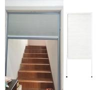 Porte pliante en aluminium en accordéon en nid d'abeille, cloison coulissante sans perçage pour couloir, design peu encombrant, 110 x 180 cm, facile à installer, solution d'intérieur moderne