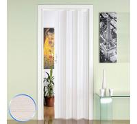 Porte pliante en PVC - Porte intérieure - Gain de place - Étanchéité - 88,5 x 214 cm - Blanche