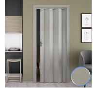 Porte pliante - FORTE - Luciana - PVC - Tissu Gris - 88x214cm - Coté