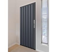Porte pliante verrouillable - Portes coulissantes de placard en alliage d'aluminium pour la maison, la salle de bain, la chambre, le camping-car - Séparateur de pièce d'intimité (45x80in / 114,3 x