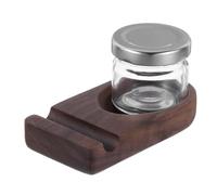 Porte-plume Incliné en Bois et Verre pour Calligraphie, Dessin | Base Antidérapante, Support Intégré pour Encrier, Placement Stable, pour Plume, Pinceau et Écriture