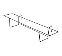 KADAX Support de pot de fleurs suspendu pour balustrade, balcon, terrasse, jardinière, intérieur et extérieur, support de plantes en acier, support de jardinière avec crochet, noir (L, droit)