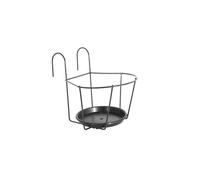Artevasi Porte-pot pour balcon avec soucoupe 25 x 25 cm Gris anthracite