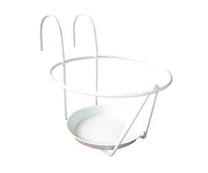 Porte-pot soucoupe crochet 16-18 cm - Blanc - Made in France