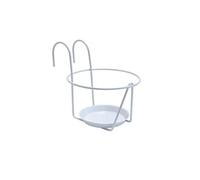 Porte-pot soucoupe crochet 16-18 cm - Blanc - Made in France