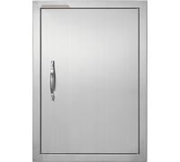 Porte pour îlot de cuisson, 457 x 610 x 45 mm - Porte de cuisine extérieure en acier inoxydable - Porte murale verticale avec poignée - Montage affleurant - Station de gril/armoire extérieure