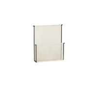 Porte-revue en coton blanc cassé et fer noir, cordes de coton - Hübsch, String - 5x28x32 cm
