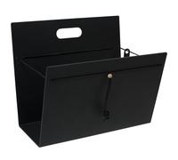 Porte revue HIPPO 38 x 31 cm, noir, cuir, LIND DNA