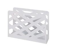 Porte-revues 35x10x26 cm en métal laqué blanc