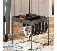 Table d'Appoint Design Porte-Magazine 40cm Gris