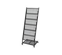 vidaXL Porte-revues étagère à magazines 47,5 x 43 x 133 cm noir A4
