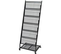 vidaXL Porte-revues étagère à magazines 47,5 x 43 x 133 cm noir A4
