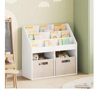 Porte-revues Blanc - Bibliothèque pour enfants - Blanc 72,5x29,5x69 cm A14262