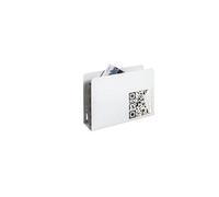 Porte revues coloris blanc en métal - L 35 x P 10 x H 26 cm --