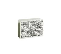 Porte revues coloris en metal laque blanc - Dim : L 35 x P 10 x H 26 cm --