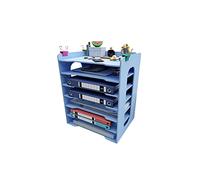 Porte-revues de bureau créatif - Panier à documents de bureau pour la maison, l'école et le bureau - Trieur de fichiers en 4 sections
