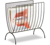 Porte-revues En Maille Métal Porte-journaux Trieur En Maille Tressée Hxlxp: 35 X 34 X 18 Cm, Noir - Relaxdays